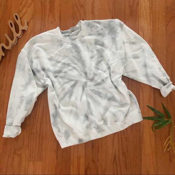 NEW Gray Spiral Tie dye sweatshirt S-5X Tops - Picture 2 of 4